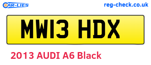 MW13HDX are the vehicle registration plates.