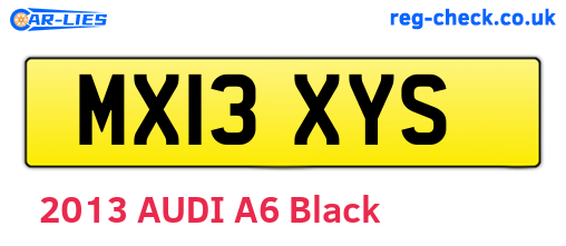 MX13XYS are the vehicle registration plates.