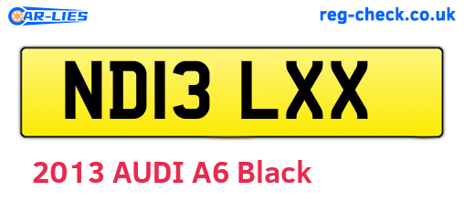 ND13LXX are the vehicle registration plates.