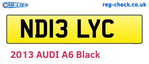 ND13LYC are the vehicle registration plates.