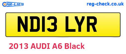 ND13LYR are the vehicle registration plates.