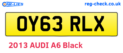 OY63RLX are the vehicle registration plates.