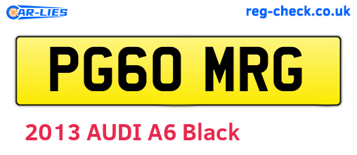 PG60MRG are the vehicle registration plates.