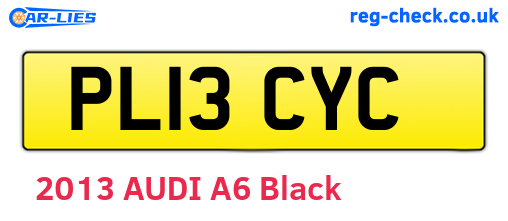 PL13CYC are the vehicle registration plates.