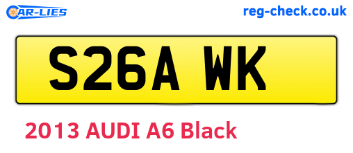 S26AWK are the vehicle registration plates.