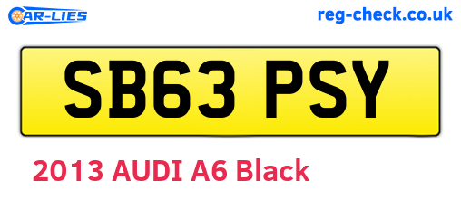 SB63PSY are the vehicle registration plates.