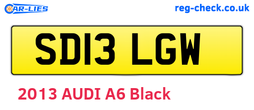 SD13LGW are the vehicle registration plates.