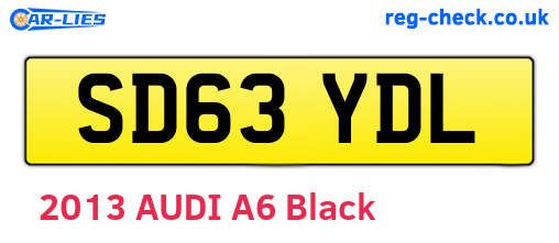 SD63YDL are the vehicle registration plates.