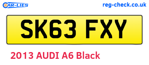 SK63FXY are the vehicle registration plates.
