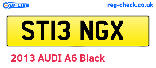 ST13NGX are the vehicle registration plates.