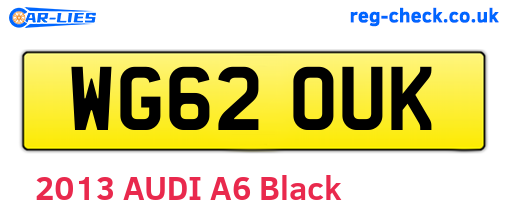 WG62OUK are the vehicle registration plates.