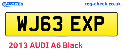 WJ63EXP are the vehicle registration plates.