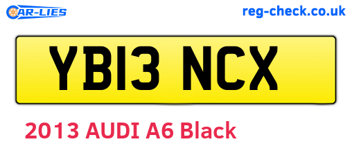 YB13NCX are the vehicle registration plates.