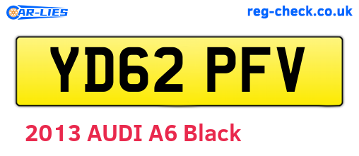 YD62PFV are the vehicle registration plates.