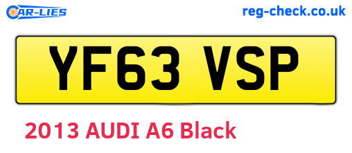 YF63VSP are the vehicle registration plates.