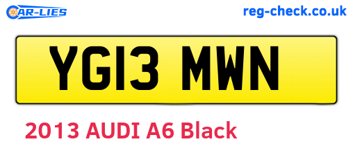 YG13MWN are the vehicle registration plates.
