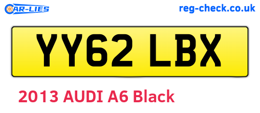 YY62LBX are the vehicle registration plates.