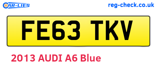 FE63TKV are the vehicle registration plates.