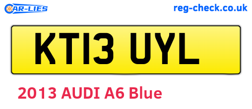 KT13UYL are the vehicle registration plates.