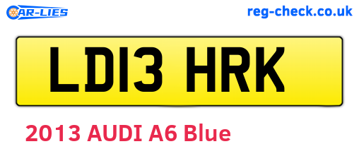 LD13HRK are the vehicle registration plates.