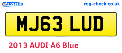 MJ63LUD are the vehicle registration plates.