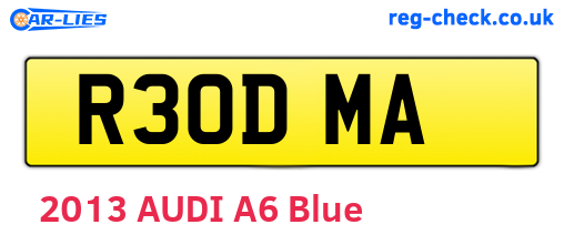R30DMA are the vehicle registration plates.