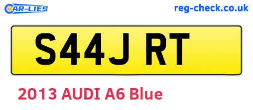 S44JRT are the vehicle registration plates.