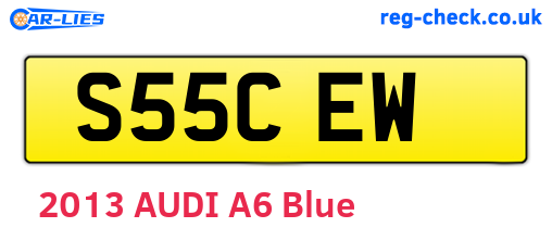 S55CEW are the vehicle registration plates.