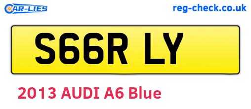 S66RLY are the vehicle registration plates.