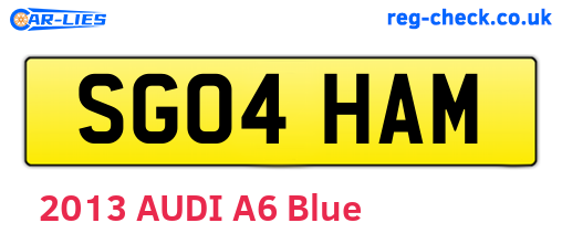 SG04HAM are the vehicle registration plates.