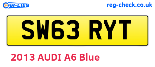 SW63RYT are the vehicle registration plates.