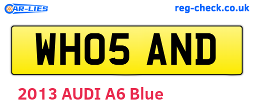 WH05AND are the vehicle registration plates.