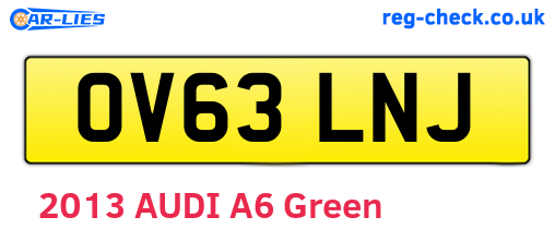 OV63LNJ are the vehicle registration plates.