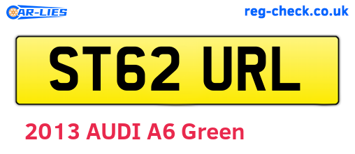 ST62URL are the vehicle registration plates.