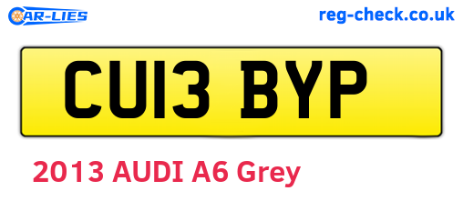 CU13BYP are the vehicle registration plates.