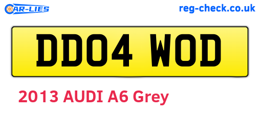 DD04WOD are the vehicle registration plates.