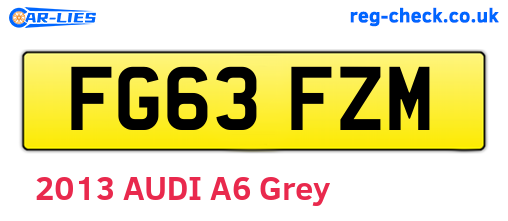 FG63FZM are the vehicle registration plates.