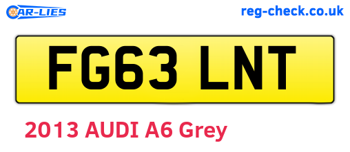 FG63LNT are the vehicle registration plates.
