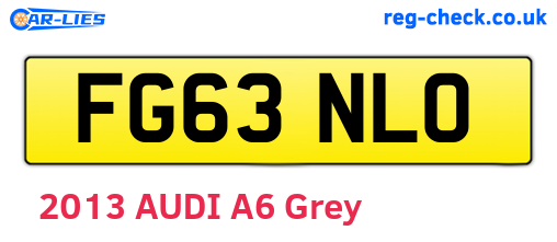 FG63NLO are the vehicle registration plates.