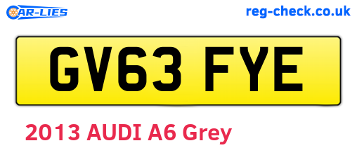 GV63FYE are the vehicle registration plates.