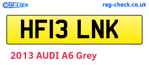HF13LNK are the vehicle registration plates.