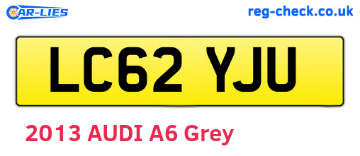 LC62YJU are the vehicle registration plates.
