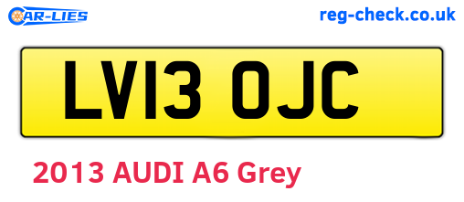 LV13OJC are the vehicle registration plates.