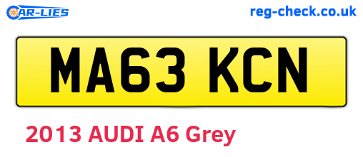 MA63KCN are the vehicle registration plates.