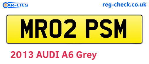 MR02PSM are the vehicle registration plates.