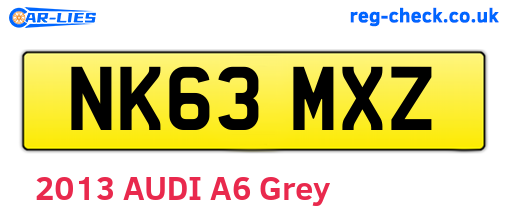 NK63MXZ are the vehicle registration plates.
