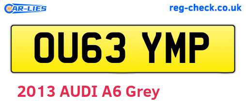 OU63YMP are the vehicle registration plates.