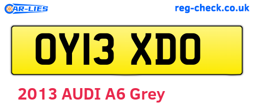 OY13XDO are the vehicle registration plates.