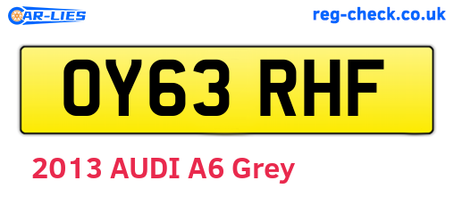 OY63RHF are the vehicle registration plates.