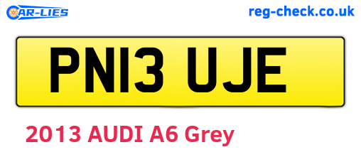 PN13UJE are the vehicle registration plates.